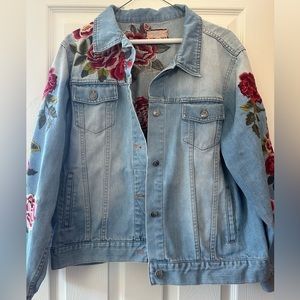Johnny Was Embroidered DENIM JACKET